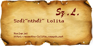 Szánthó Lolita névjegykártya